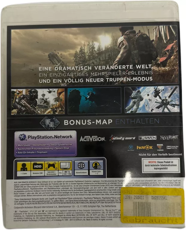 GRA AKCJI NA KONSOLĘ PLAYSTATION 3 CALL OF DUTY GHOSTS PS3 COD