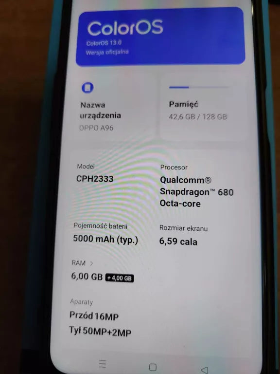 TELEFON OPPO A96 6/128 GB