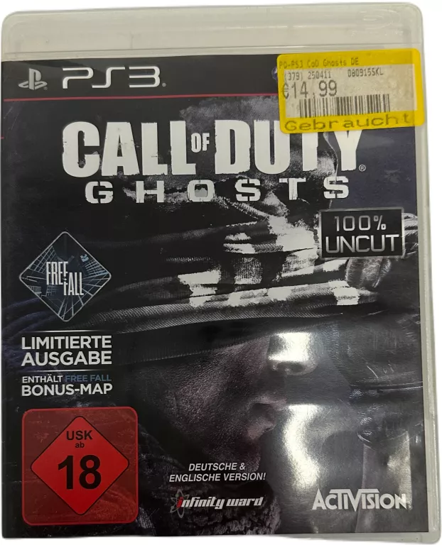 GRA AKCJI NA KONSOLĘ PLAYSTATION 3 CALL OF DUTY GHOSTS PS3 COD
