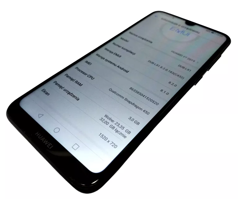 SMARTFON HUAWEI Y7 2019 3 GB / 32 GB 4G (LTE) NIEBIESKI