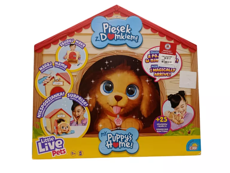COBI INTERAKTYWNA LITTLE LIVE PETS PIESEK PIES Z DOMKIEM BRĄZOWY
