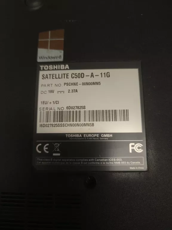 LAPTOP TOSHIBA SATELLITE C50D-A