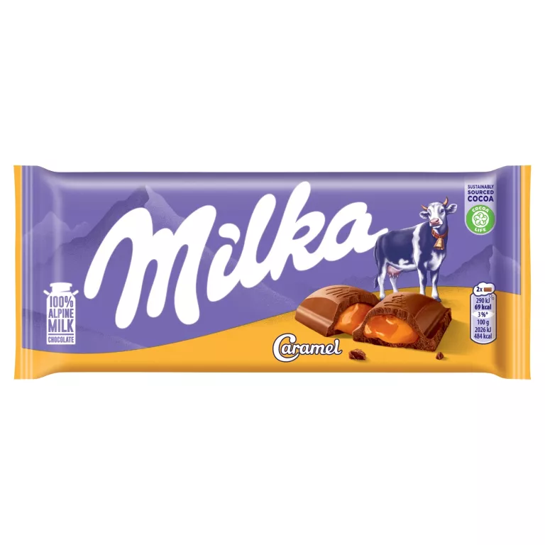 CZEKOLADA MLECZNA Z NADZIENIEM KARMELOWYM MILKA CARAMEL 100G