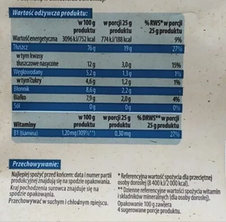 BAKADOR ORZECHY MAKADAMIA100G