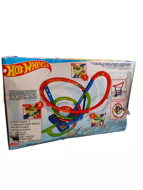 HOT WHEELS ACTION TORNADO TOR WYŚCIGOWY PĘTLA ZESTAW SAMOCHODOWY 73 CM 5+