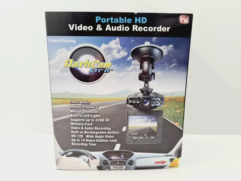 DASH CAM PRO PORTABLE HD VIDEO AUDIO REJESTRATOR KAMERA SAMOCHODOWA