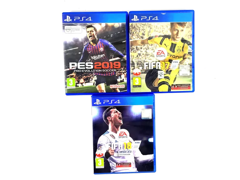 ZESTAW FIFA 18 FIFA 17 PES 2019 PS4