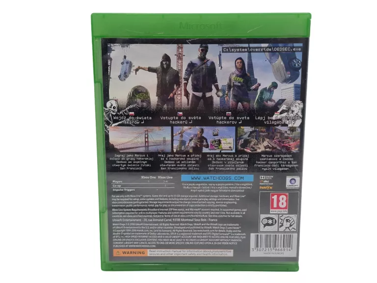 WATCH DOGS 2 PL XBOX ONE