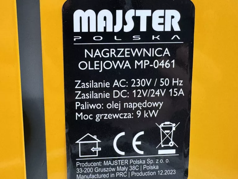 NAGRZEWNICA SPALINOWA / OLEJOWA MAJSTER POLSKA MP-0461 - WEBASTO