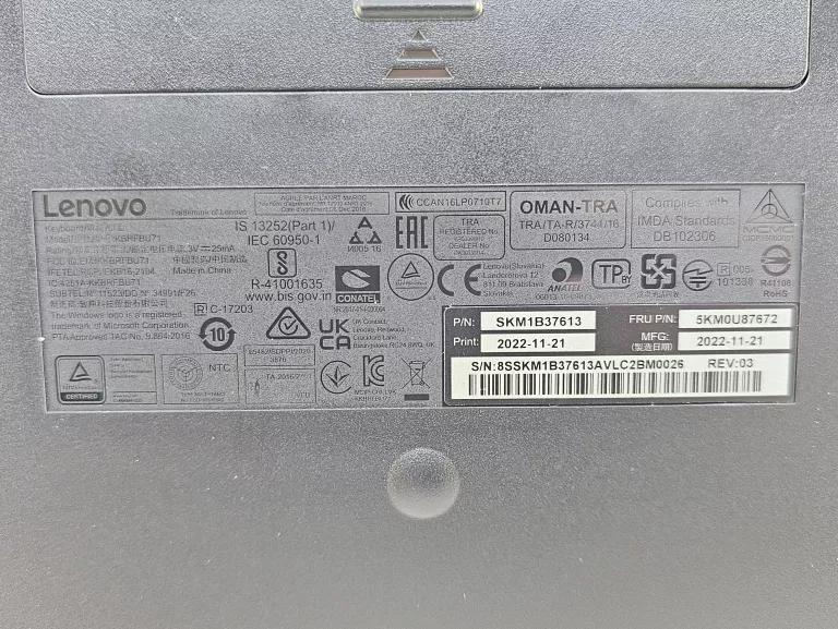KLAWIATURA LENOVO KBRFBU71 + MYSZ BEZPRZEWODOWA