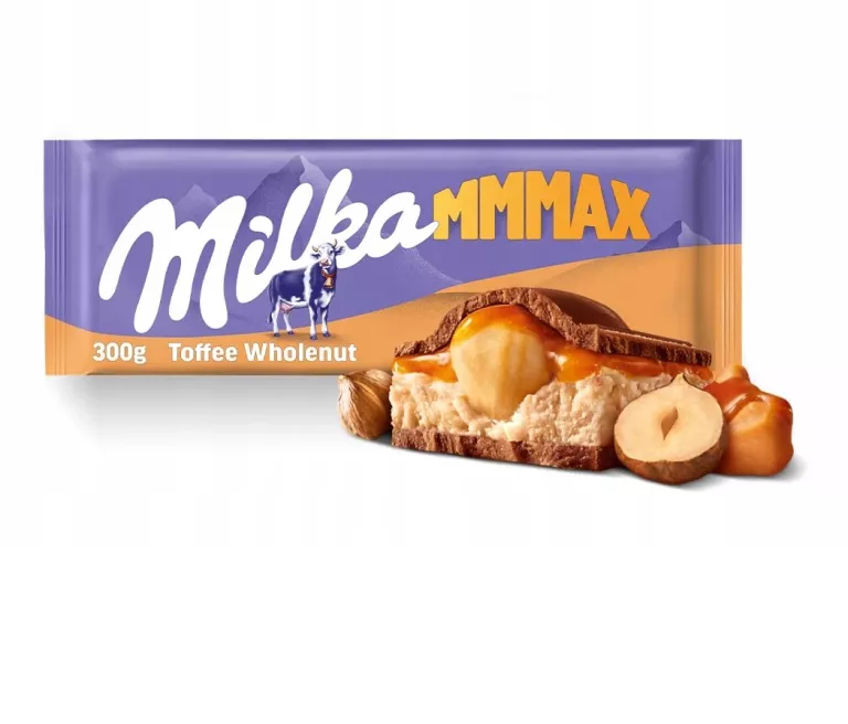 MILKA MMMAX CZEKOLADA MLECZNA TOFFEE WHOLENUT 300G