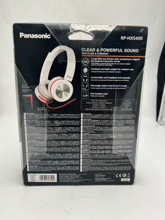 PANASONIC SŁUCHAWKI PRZEWODOWE CLEAR POWERFUL