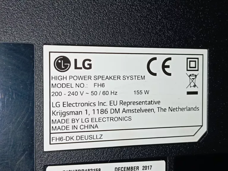 GŁOŚNIK PRZENOŚNY LG FH6 POWER AUDIO MP3 600W