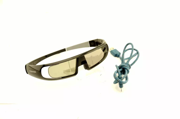 DOSKONAŁE OKULARY 3D TOSHIBA FPT-AG02 + KABEL USB SUPER STAN