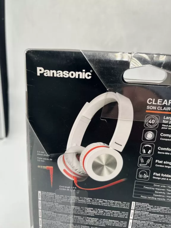 PANASONIC SŁUCHAWKI PRZEWODOWE CLEAR POWERFUL