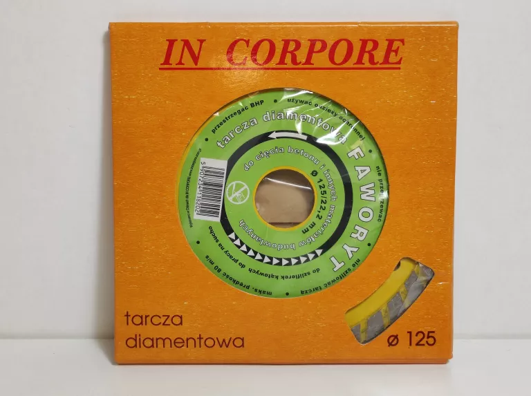 TARCZA DIAMENTOWA IN CORPORE 125 FAWORYT OKAZJA!