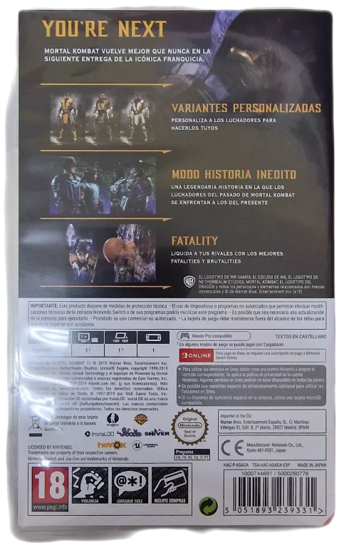 NINTENDO SWITCH MORTAL KOMBAT 11 GRA