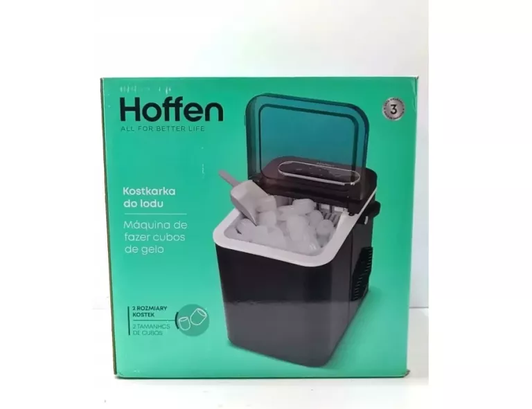 NIEPOKALANA KOSTKARKA DO LODU HOFFEN 1,4L 600G 170W STAN IDEAŁ DO DRINKÓW