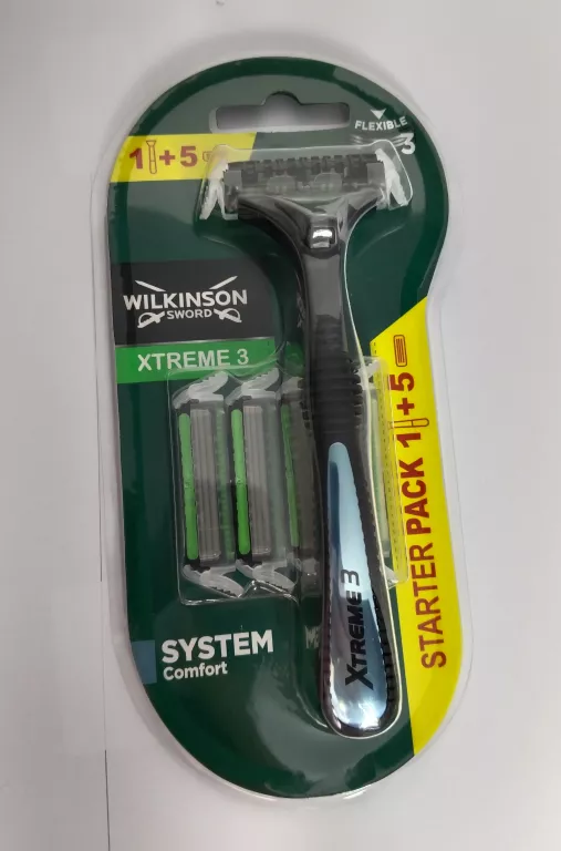 ZESTAW DO GOLENIA WILKINSON XTREME 3 CLAMPACK 5X WKŁADY + RĄCZKA