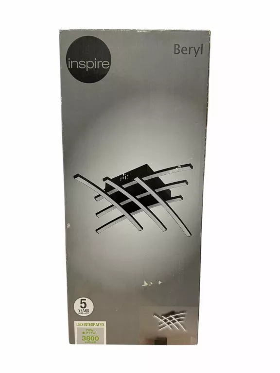 LAMPKA PLAFON BERYL CZARNY LED INSPIRE POWYSTAWOWY