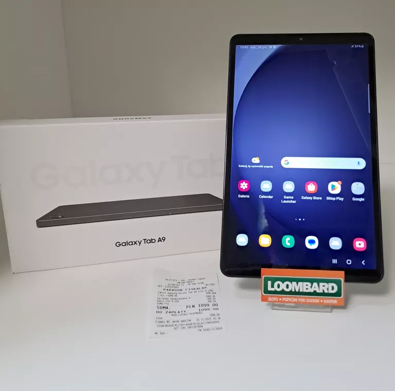 TABLET SAMSUNG GALAXY TAB A9 128GB KOMPLET  GWARANCJA