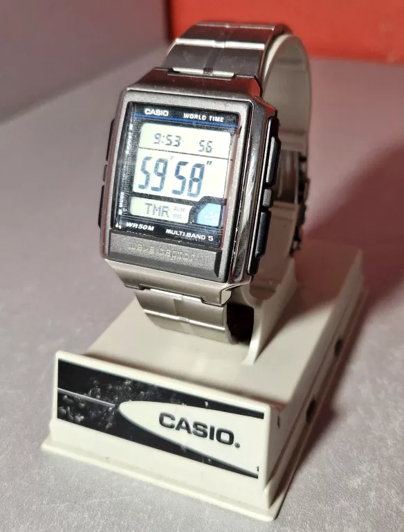 ZEGAREK CASIO WV-59E SREBRNY PLUS STOJAK