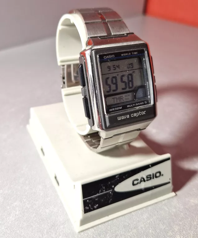 ZEGAREK CASIO WV-59E SREBRNY PLUS STOJAK