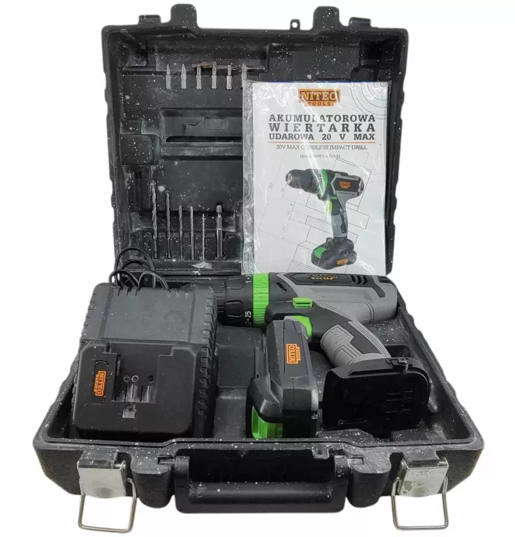 AKUMULATOROWA WIERTARKA UDAROWA NITEO TOOLS 20VCID0023-21 20V