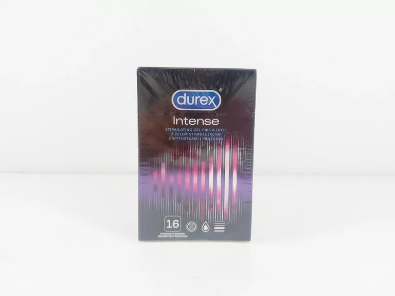 DUREX INTENSE PREZERWATYWY POTĘGUJĄCE ORGAZM Z WYPUSTKAMI I PRĄŻKAMI 16 SZ