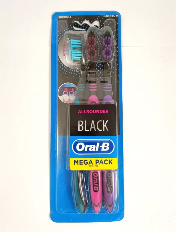 SZCZOTECZKI DO ZĘBÓW ORAL-B ALL-ROUND 3 SZT.