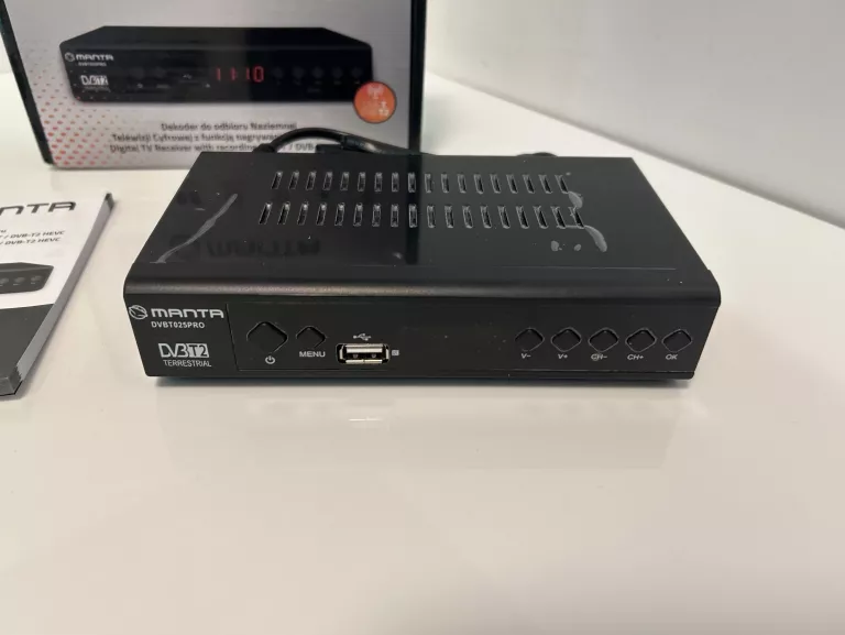 DEKODER TUNER TELEWIZYJNY DVBT-T2/HEVC DVBT025PRO