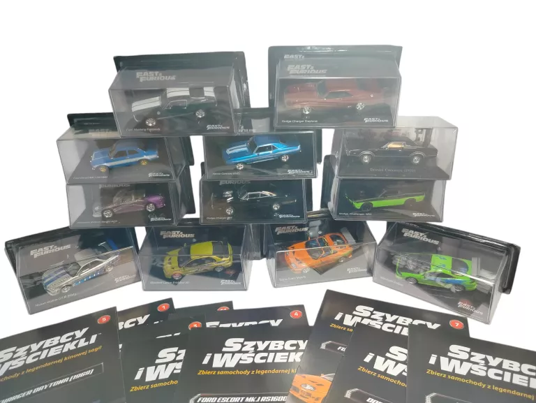 KOLEKCJA MODELI DEAGOSTINI FAST AND FURIOUS 12 MODELI