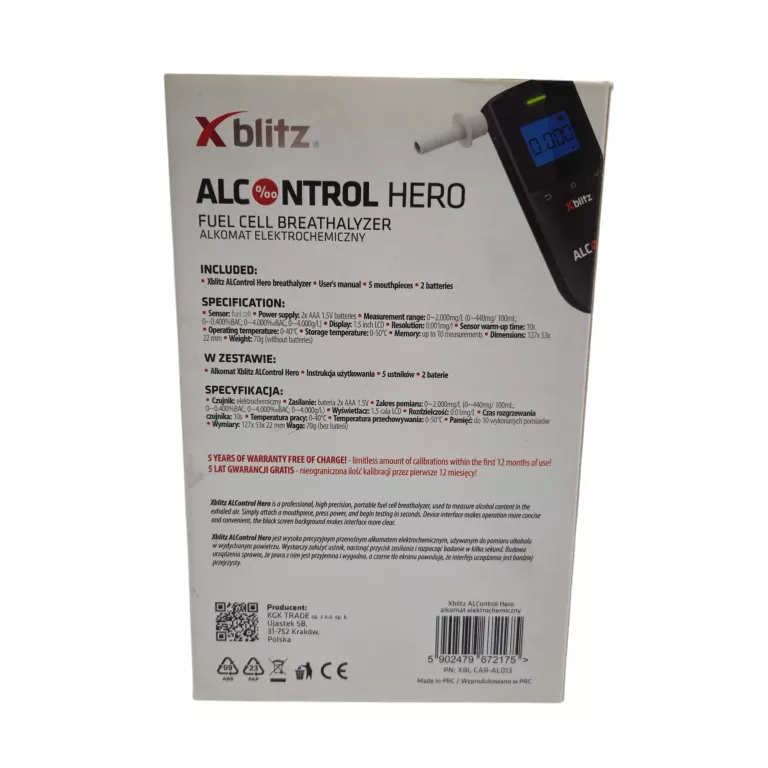 ALKOMAT ELEKTROCHEMICZNY XBLITZ HERO