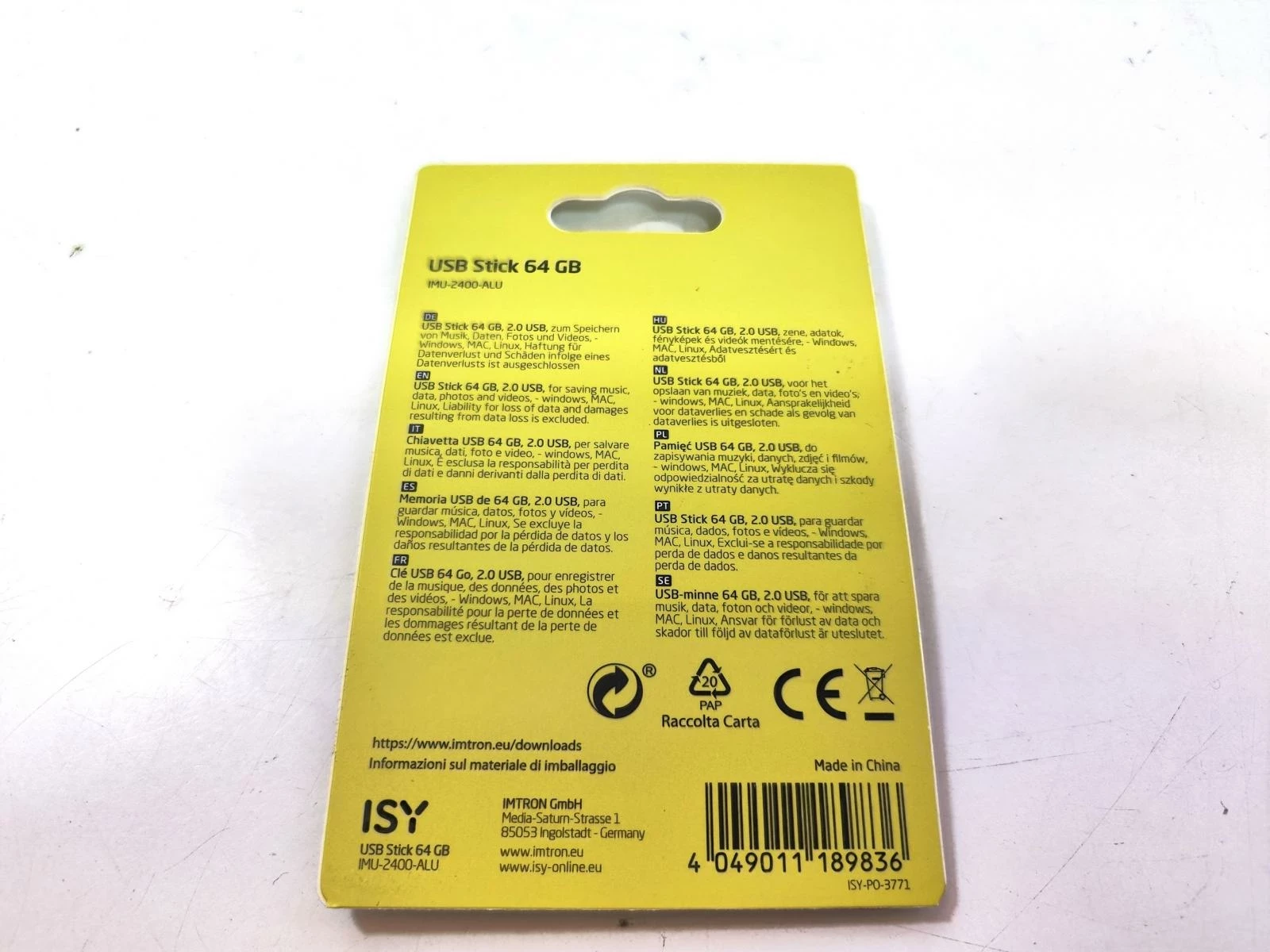 pendrive-64gb-usb-stick-64gb-isy-ean-gtin-5905817560387