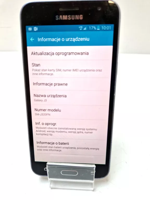 SMARTFON SAMSUNG GALAXY J3 1,5 GB / 8 GB 4G (LTE) CZARNY