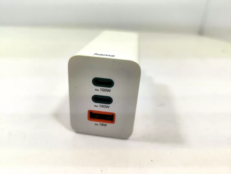 HAMA ŁADOWARKA SIECIOWA MINI 100W GAN PD/QC 2X USB-C, 1X USB-A BIAŁA