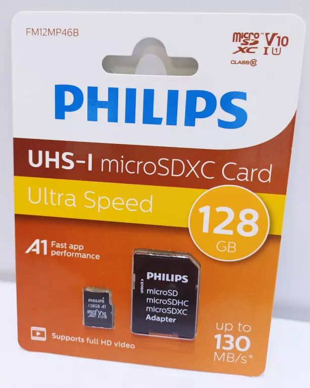 KARTA PAMIĘCI 128 GB PHILIPS UHS-I MICRO SDXC CLASS 10 ULTRA SPEED 130 MB/