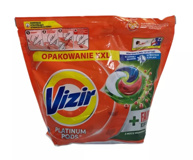 VIZIR PLATINUM PODS FAIRY EFEKT KAPSUŁKI DO PRANIA XXL 50 SZT