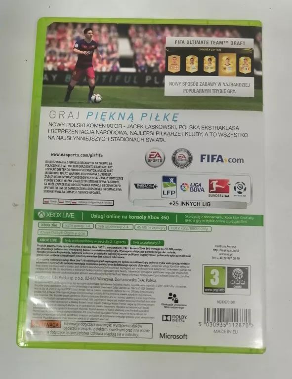 GRA FIFA 16 NA XBOX 360 PL