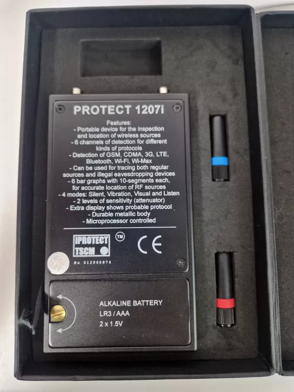 WYKRYWACZ SYGNAŁÓW BEZPRZEWODOWYCH PROTECT 1207I + PUDEŁKO I INSTRUKCJE