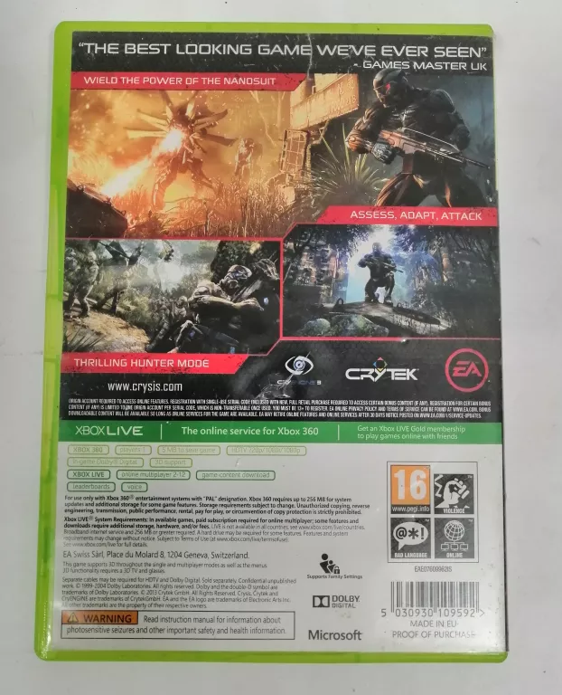 GRA XBOX 360 CRYSIS 3