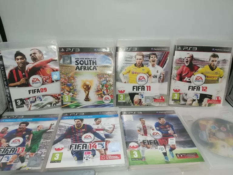 ZESTAW 11 GIER NA PS3 M.IN. GOD OF WAR 3, FIFA 09, 10, 11, 12, 13, 14, 16