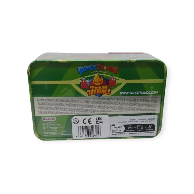 SUPER ZINGS 8 THINGS METALOWA PUSZKA + 5 FIGUREK