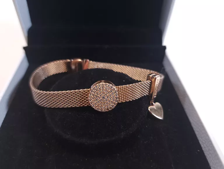 BRANSOLETKA MESH PANDORA REFLEXIONS + 2 ZAWIESZKI + CERTYFIKATY