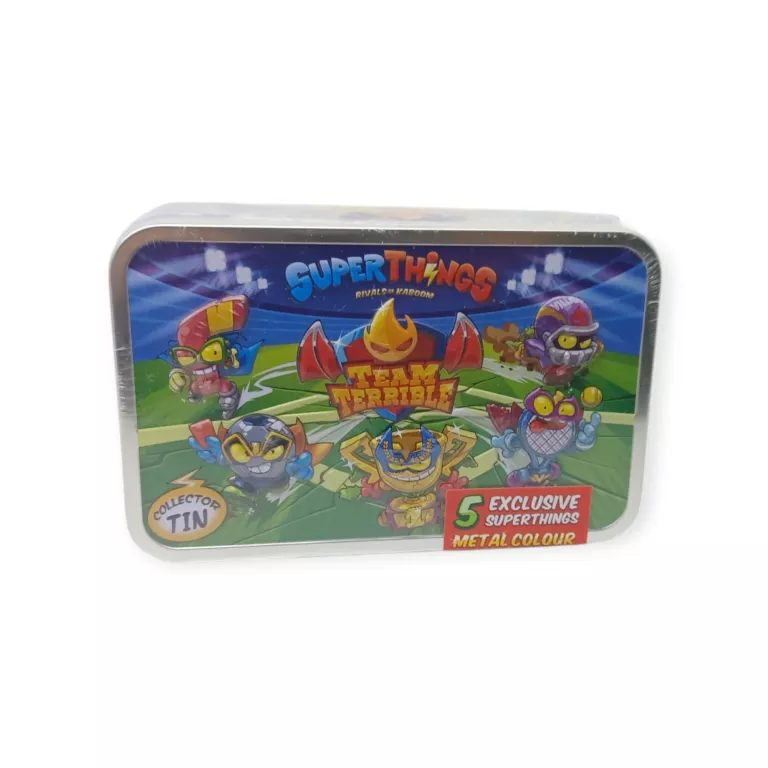 SUPER ZINGS 8 THINGS METALOWA PUSZKA + 5 FIGUREK