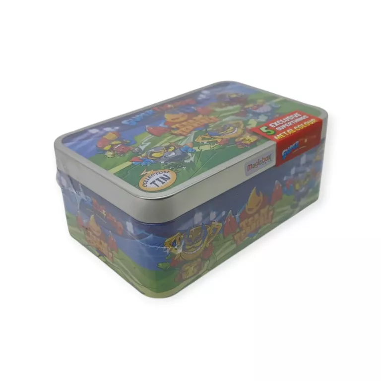 SUPER ZINGS 8 THINGS METALOWA PUSZKA + 5 FIGUREK