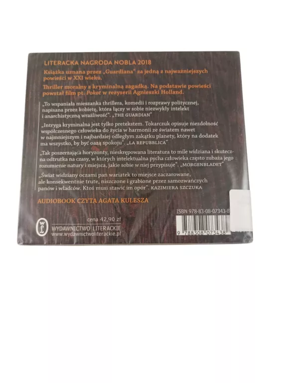 AUDIOBOOK OLGA TOKARCZUK PROWADŹ SWÓJ PŁUG PRZEZ KOŚCI UMARŁYCH