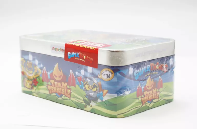 SUPER ZINGS 8 THINGS METALOWA PUSZKA + 5 FIGUREK