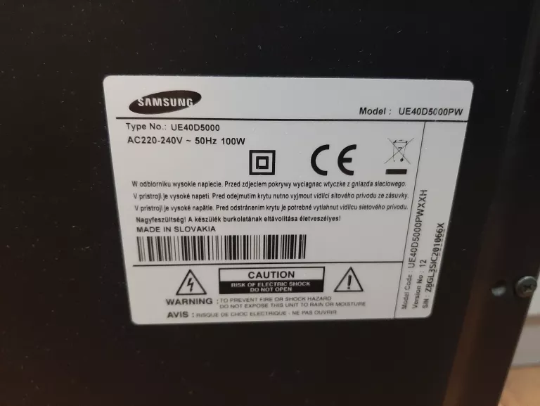 TELEWIZOR SAMSUNG UE40D5500