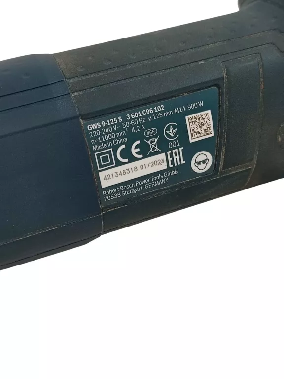 SZLIFIERKA KĄTOWA BOSCH GWS 9-125S 900W 230V REGULACJA OBROTÓW